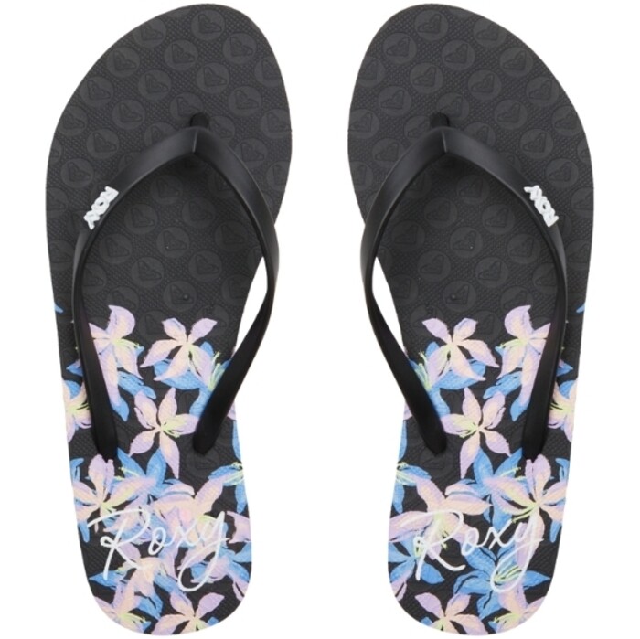 2024 Roxy Womens viva Stamp II Flip Flops ARJL100683 - Black / Boysenberry